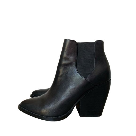 BP Nordstrom black Lex Leather Ankle Booties - Picture 1 of 11